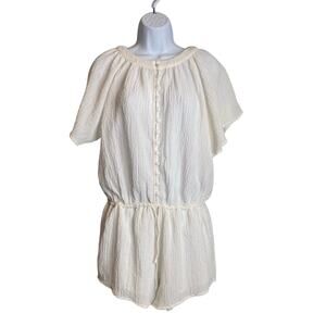 Sabo Designed in Australia Women’s White‎ Silk Blend Romper Size XXS Oversized